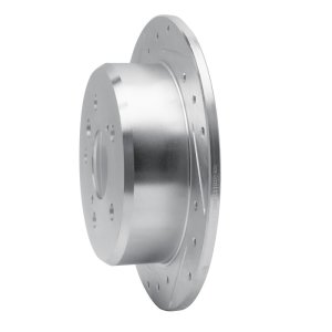 Lexus ES300 Brake Rotor (1) - Rear Left - R1 Concepts - Drilled & Slotted - Silver - `92-`03